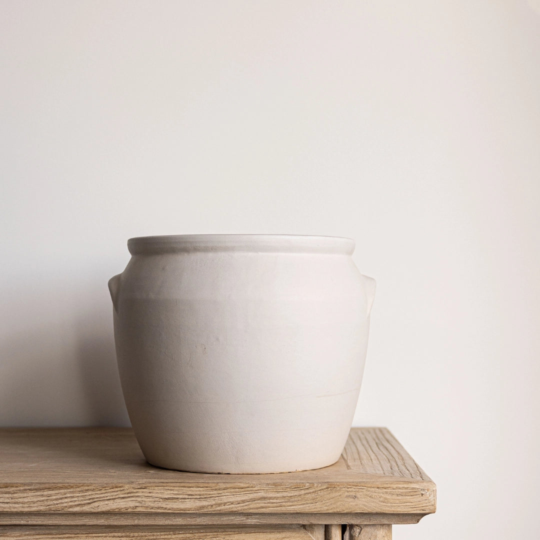 French Replica White Matte Confit Crock Pot