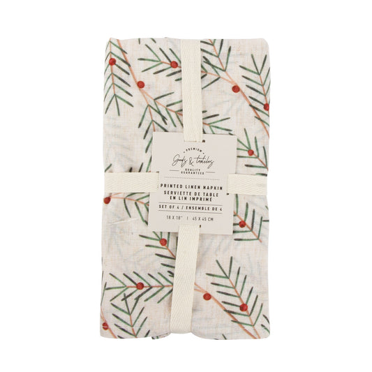 Slim Holly Napkin Set Of 4 Multi