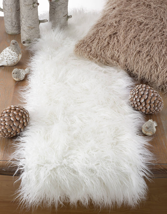 Faux Mongolian Fur Runner