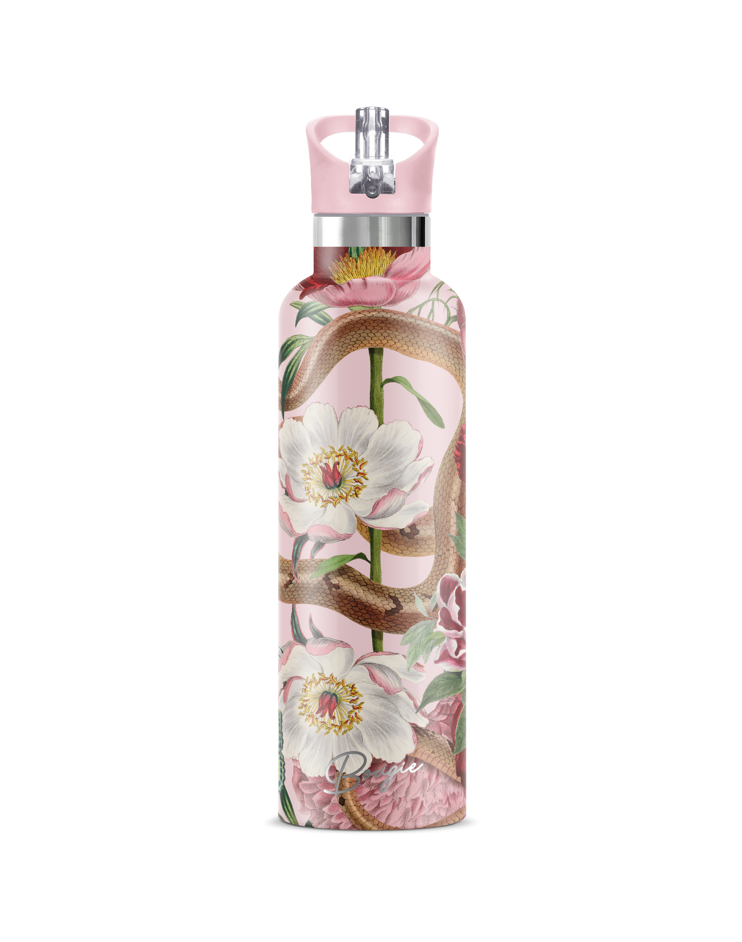 Taboo | Serpent & Flower Tattoo Insulated Water Bottle 25oz