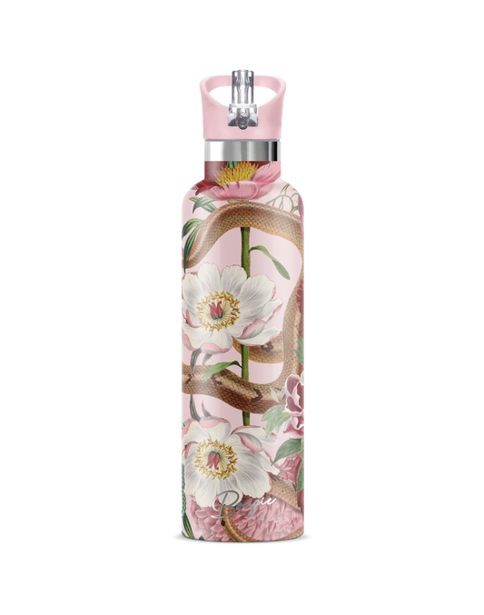 Taboo | Serpent & Flower Tattoo Insulated Water Bottle 25oz