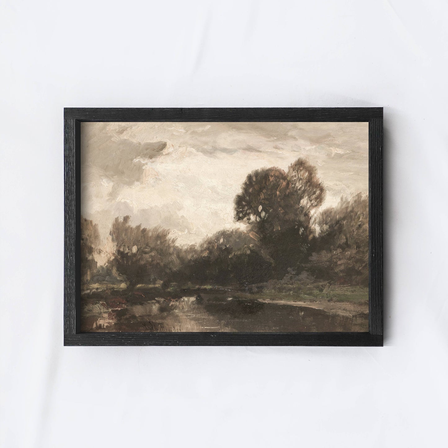 Vintage Landscape Painting Framed A270