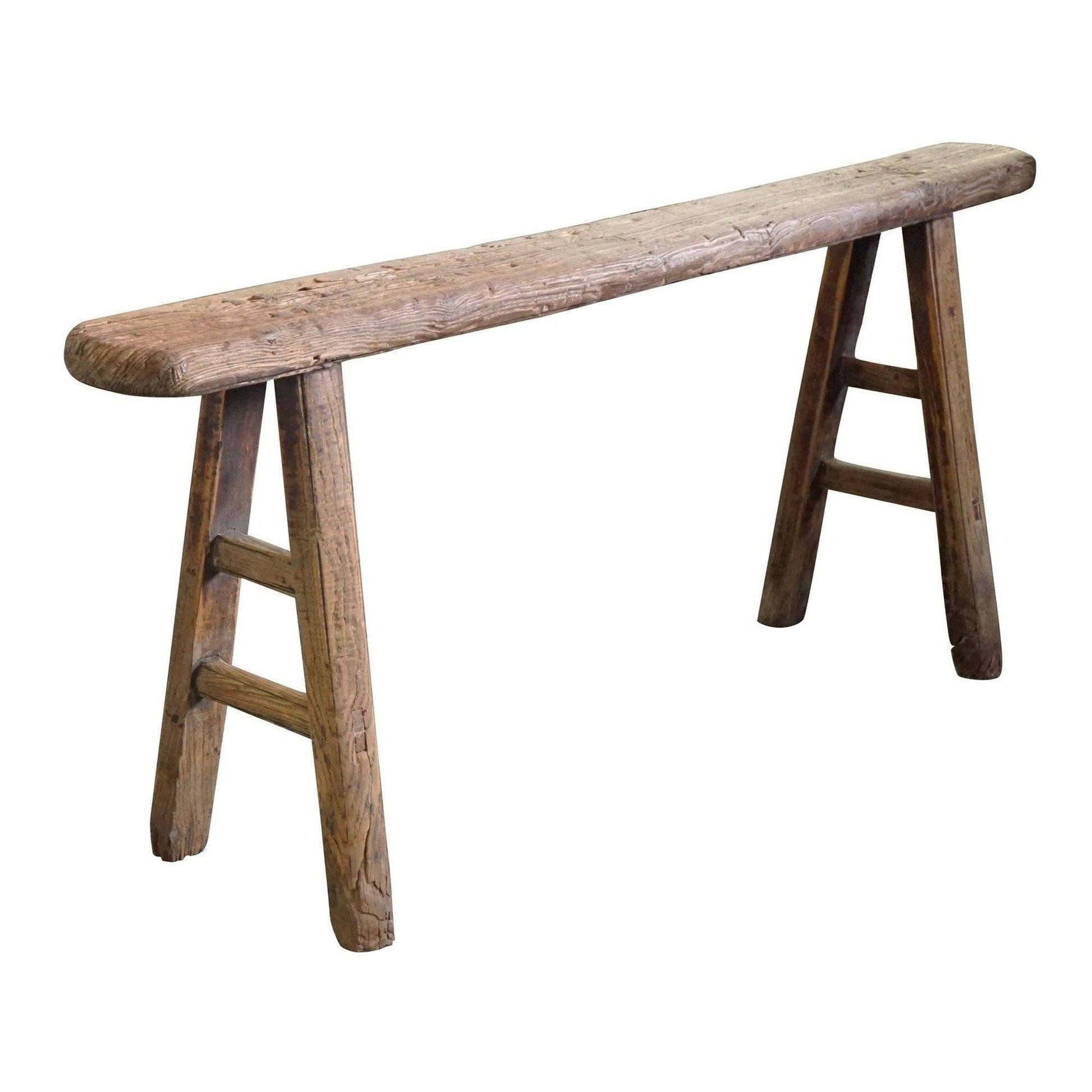 Antique Skinny Wooden Bench, Size 45-55 in - Magnolia Lane co. Home + Garden + Gift