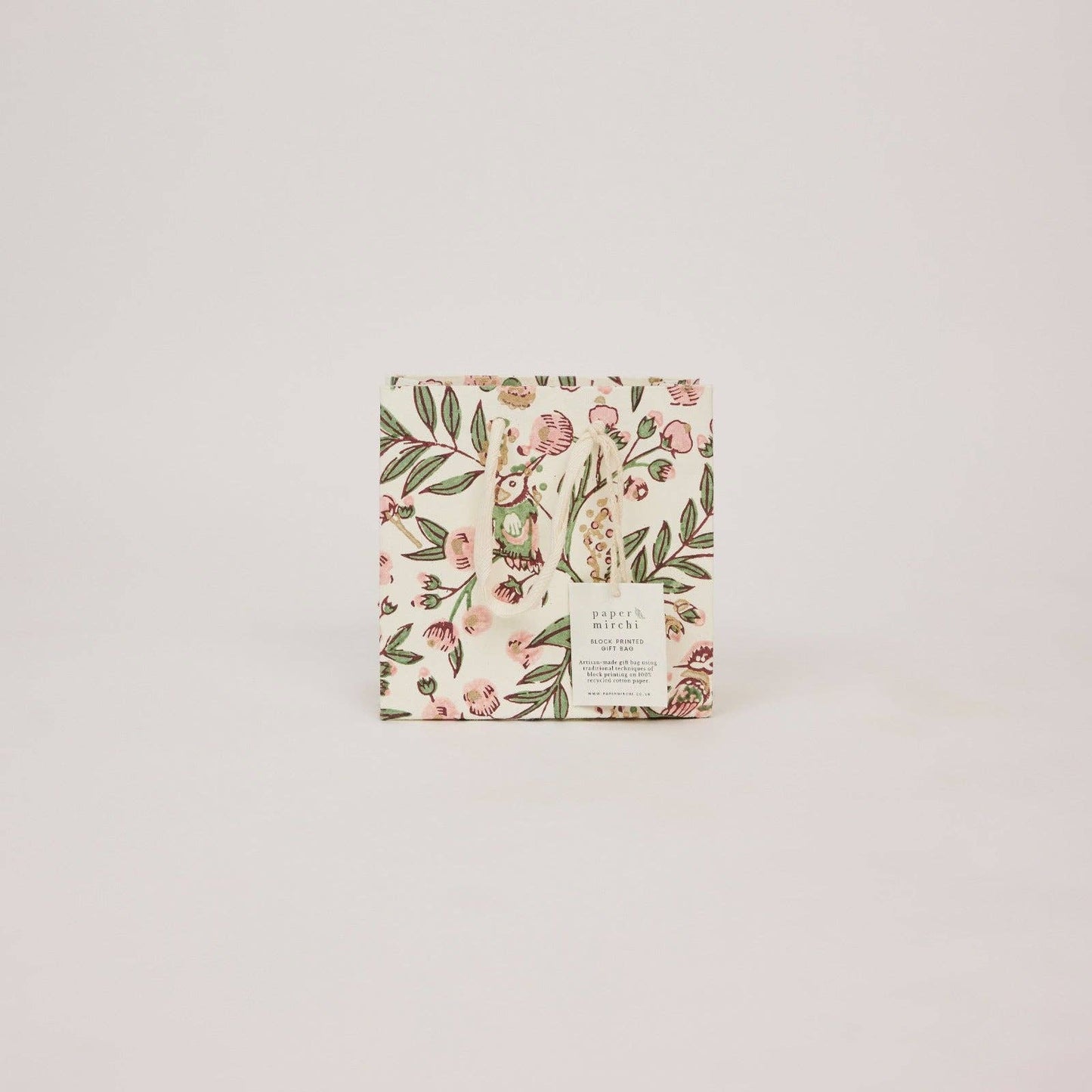 Block Printed Gift Bags (Small) - Blush Refresh - Magnolia Lane co. Home + Garden + Gift