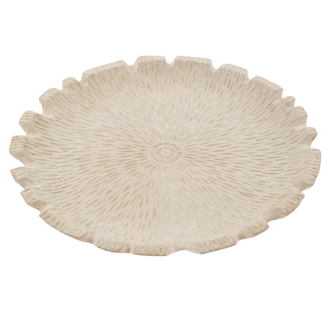 Coral Paper Mache Tray - Magnolia Lane co. Home + Garden + Gift