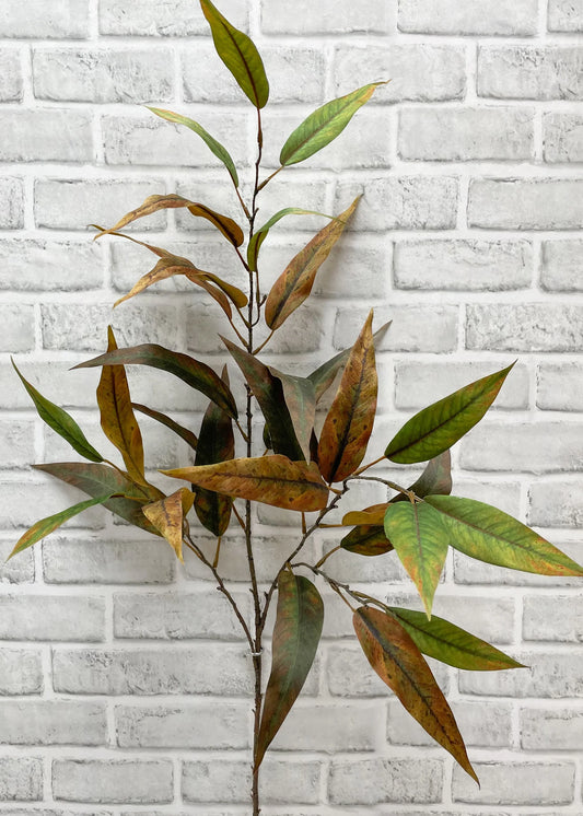 45" GREEN BROWN WILLOW EUCALYPTUS LEAF SPRAY