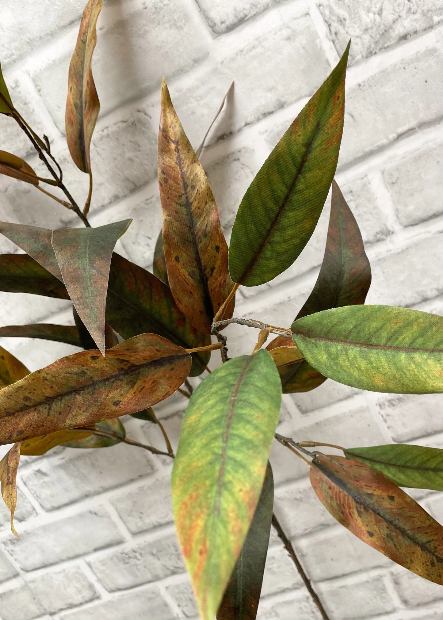 45" GREEN BROWN WILLOW EUCALYPTUS LEAF SPRAY
