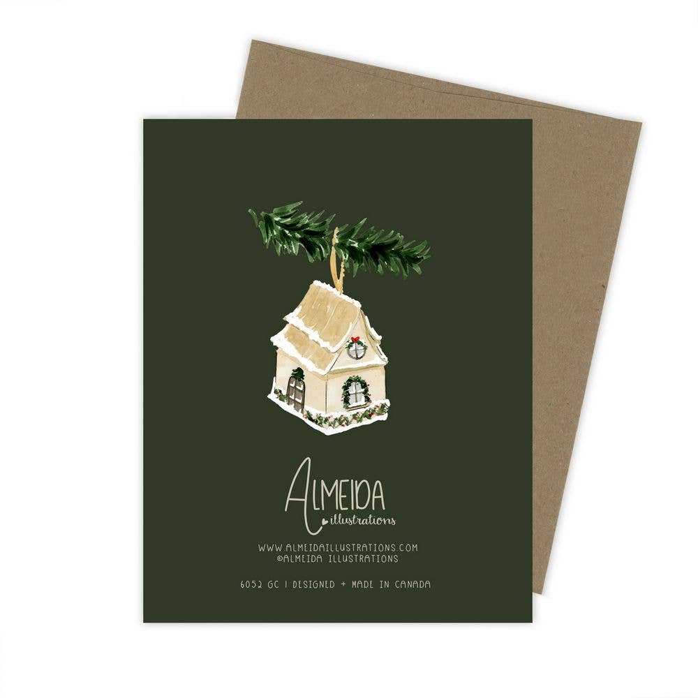 Happy Holidays Gingerbread House Card