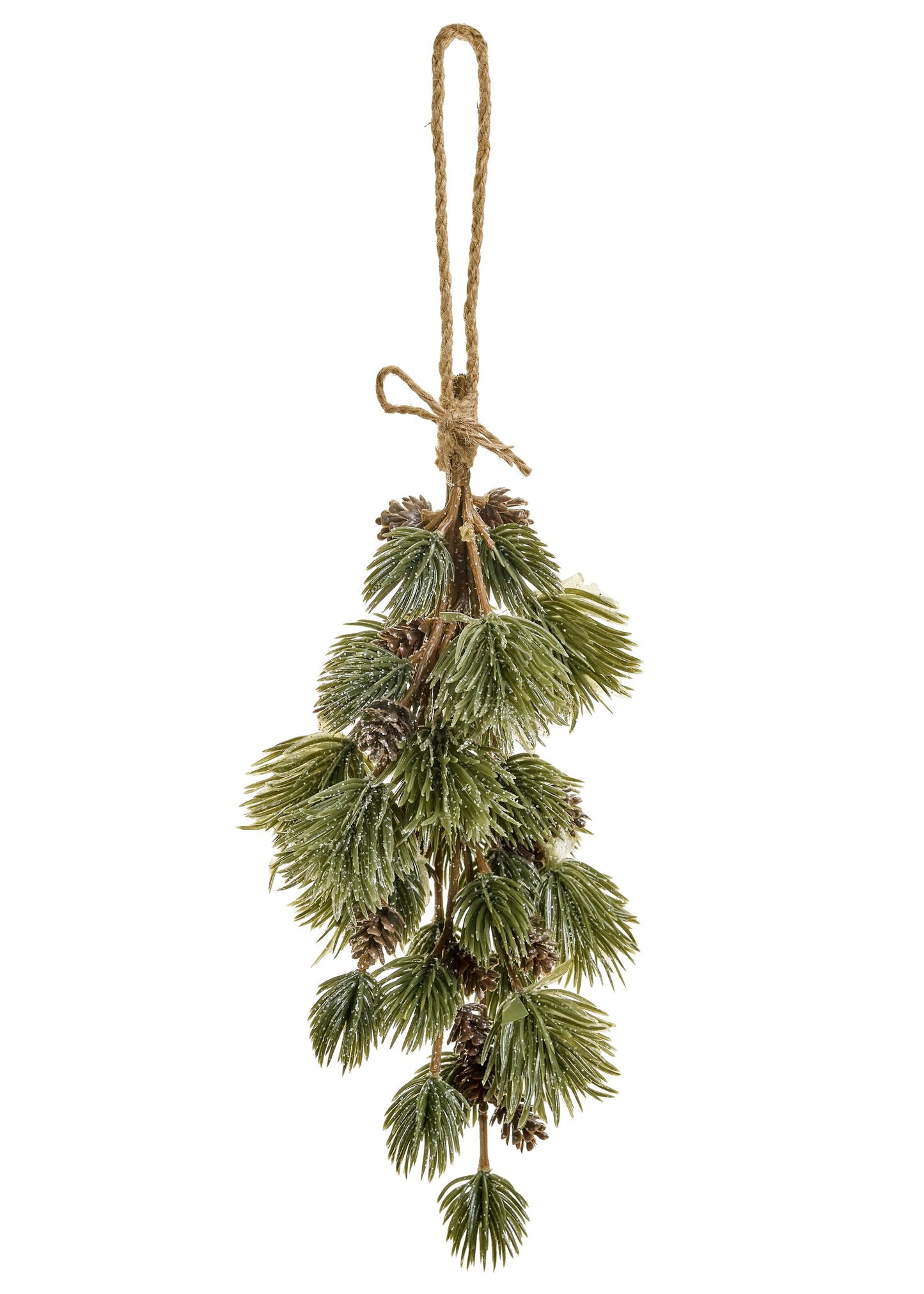 BOUQUET HANG FIR/PINECONES PLST GREEN/BROWN