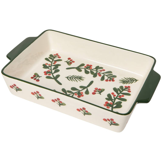 Now Designs Winterberry Christmas Baking Dish
