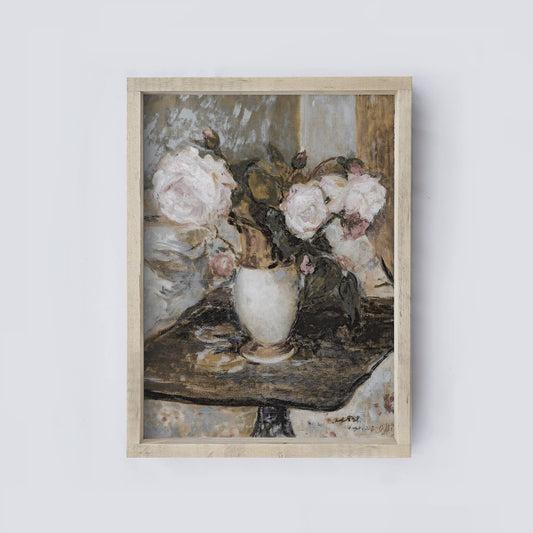 Flower Art Framed | Flower Vase Wood Sign A142