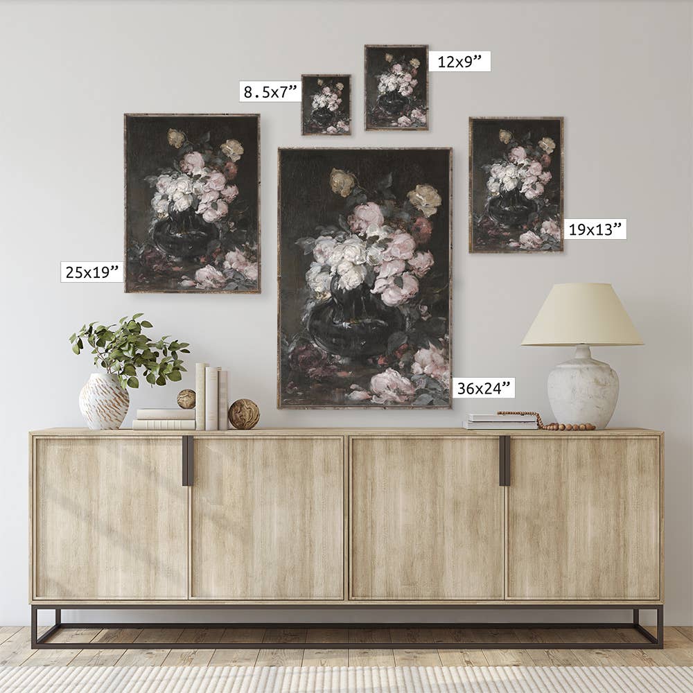 Flower Art Framed | Vintage Flower Print A132