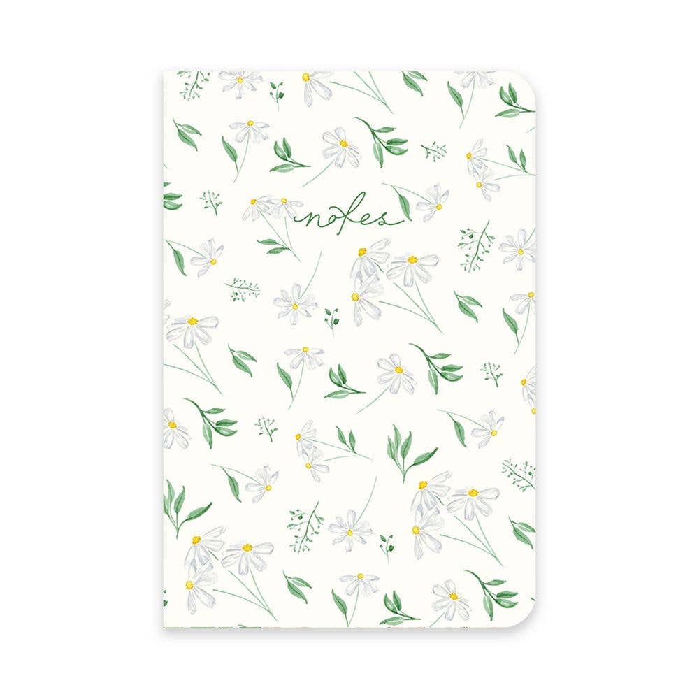 Daisies Floral Notebook - 48 Lined Pages