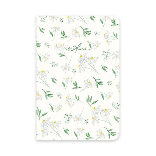 Daisies Floral Notebook - 48 Lined Pages