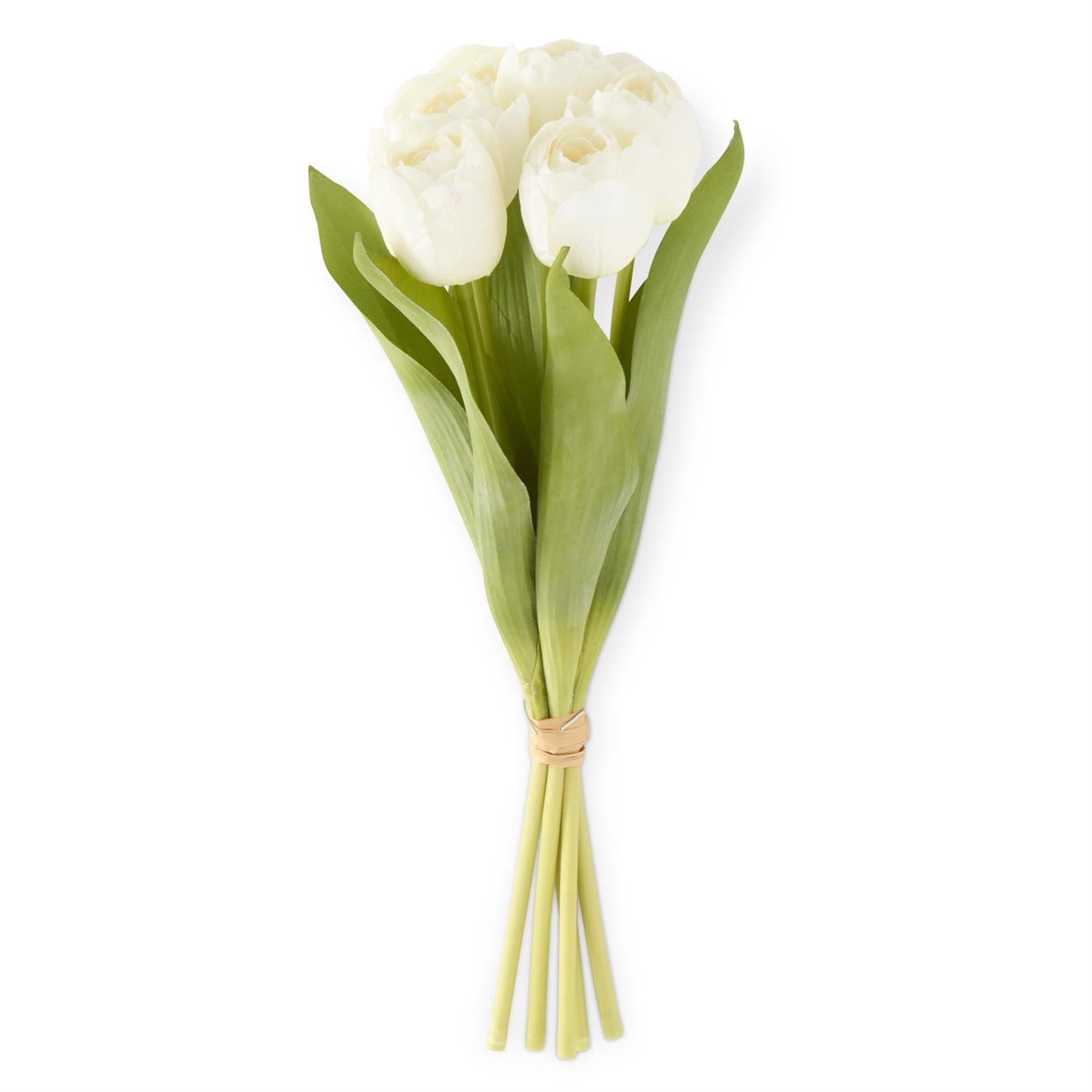 13 Inch White Real Touch Tulip Bundle (6 Stem) - Magnolia Lane co. Home + Garden + Gift