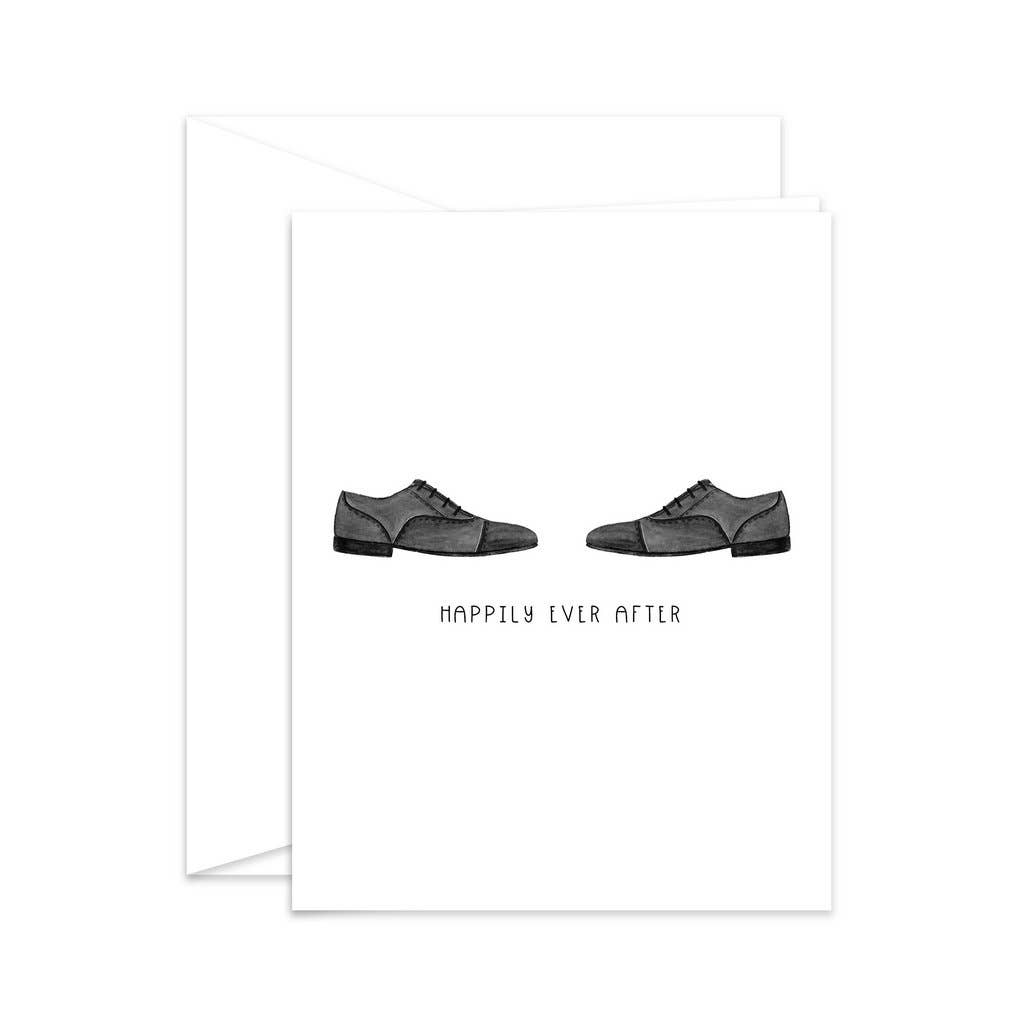 Happily Ever After Mr + Mr Newlywed Gay LGBTQ+ Greeting Card