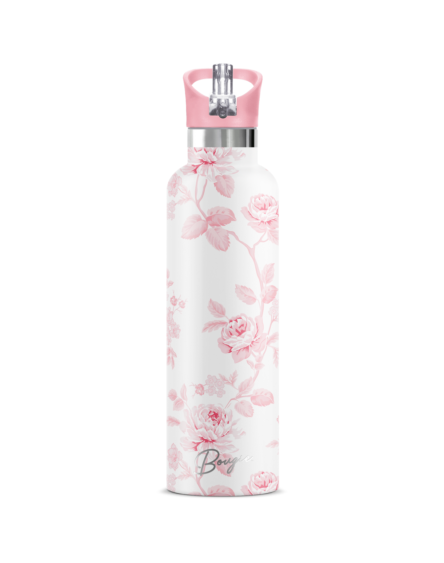 Blush | Pink Rose Bridal Insulated Water Bottle 25oz