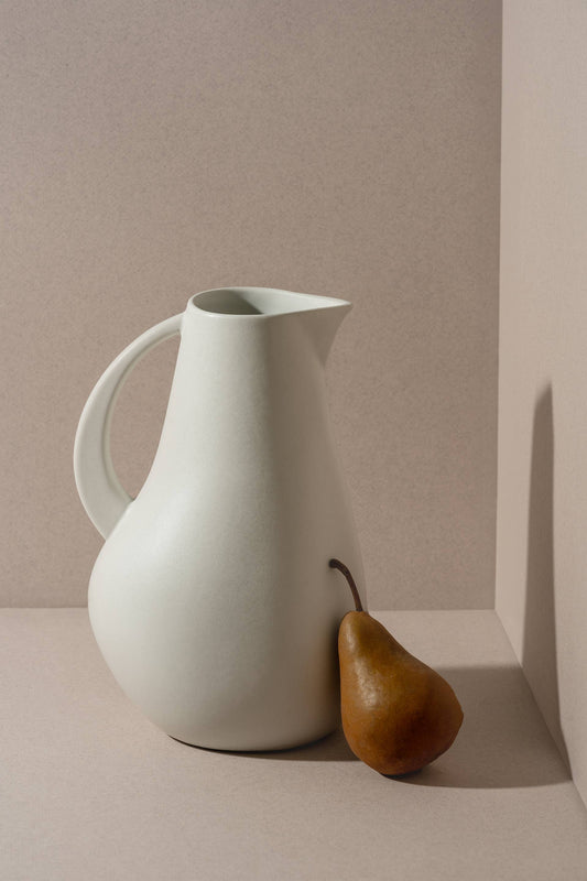 Stoneware Pitcher | Kuduo 64 oz: Matte White - Magnolia Lane co. Home + Garden + Gift