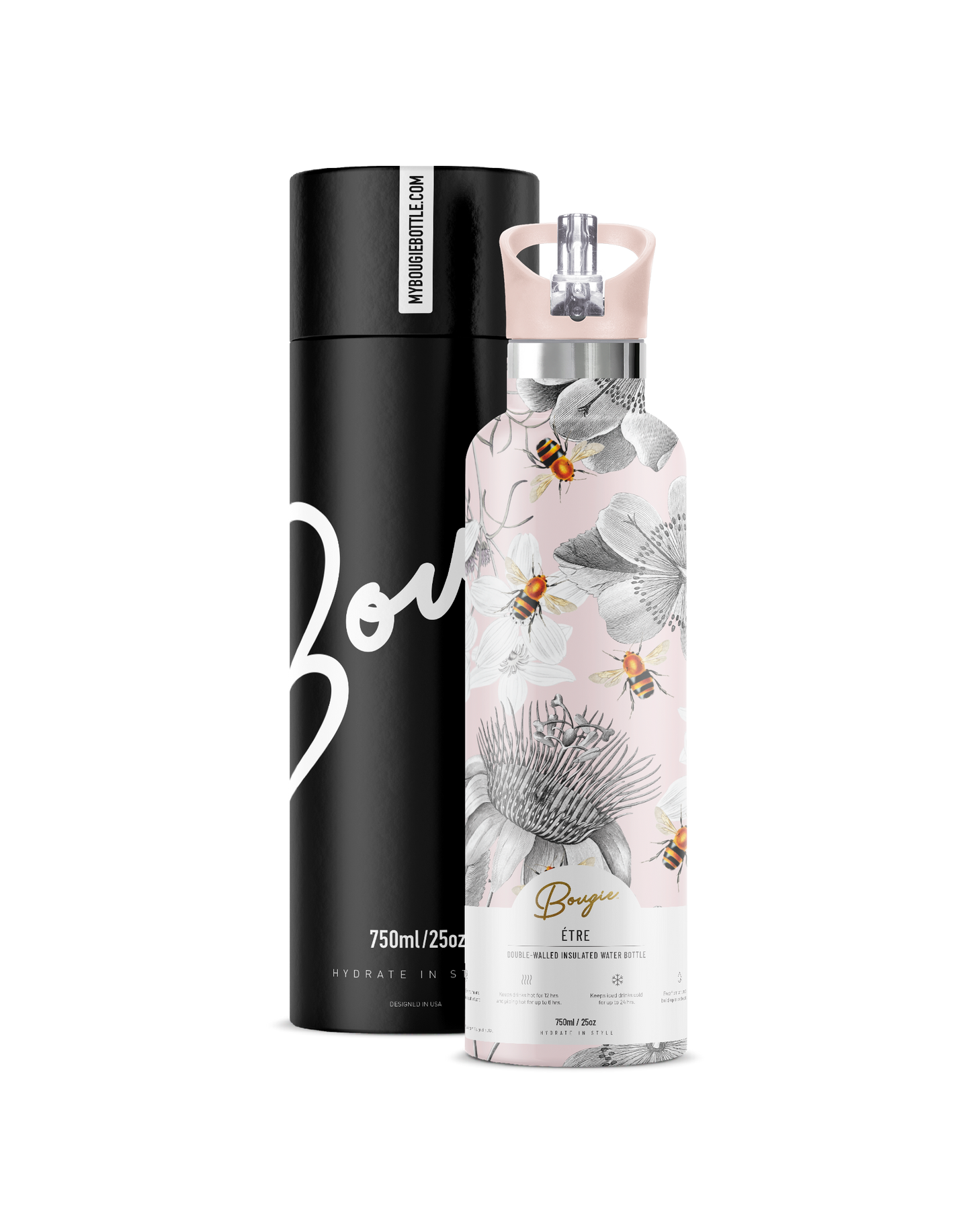 Etre | Bee Floral Insulated Water Bottle 25 oz