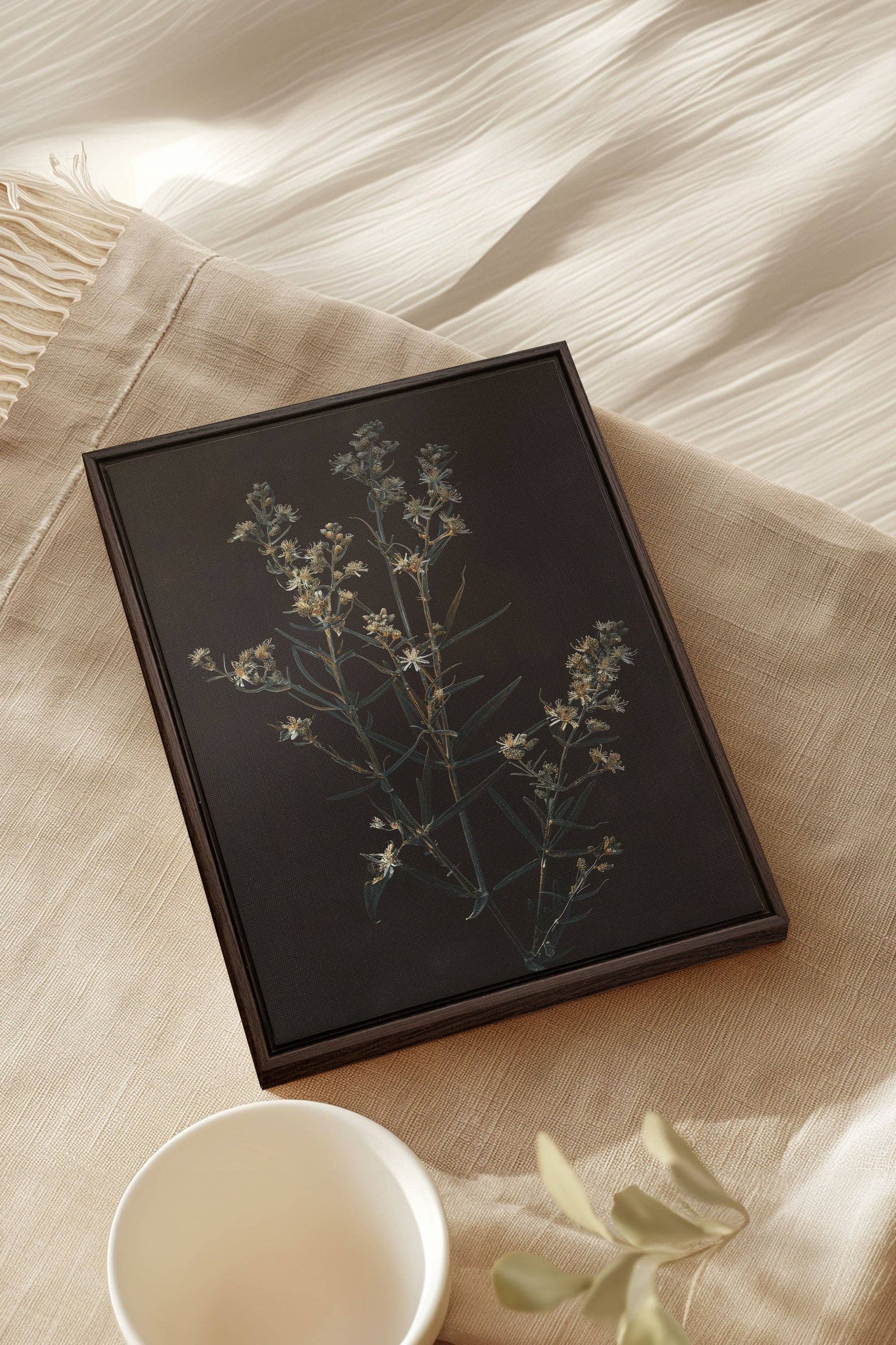 FLEUR D'ARGENT, , canvas wall art print - Magnolia Lane co. Home + Garden + Gift