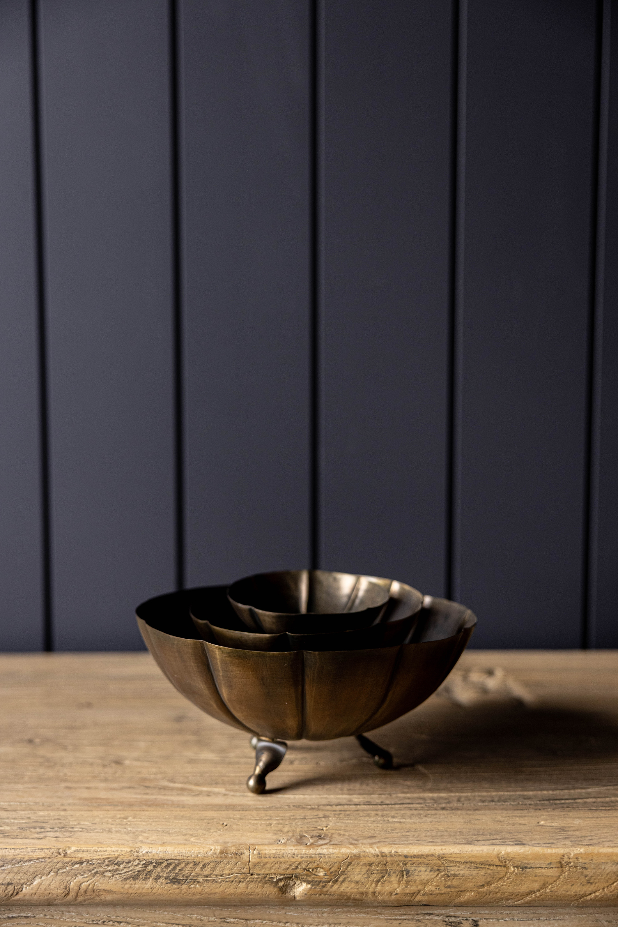 Vintage Inspired Solid Brass Scalloped Footed Bowls - Magnolia Lane co. Home + Garden + Gift