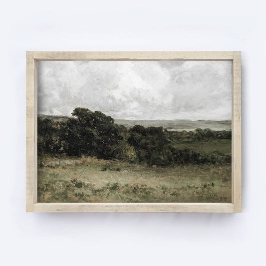 Vintage Landscape Wood Sign | Framed Landscape Wall Art A144 - Magnolia Lane co. Home + Garden + Gift