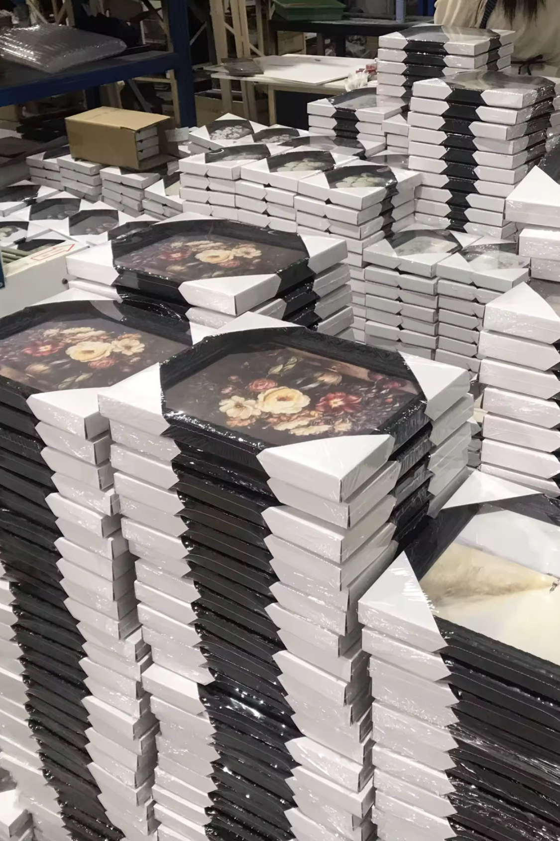 Vintage Dried Flower Pot | French Country Brass Gold Framed Art