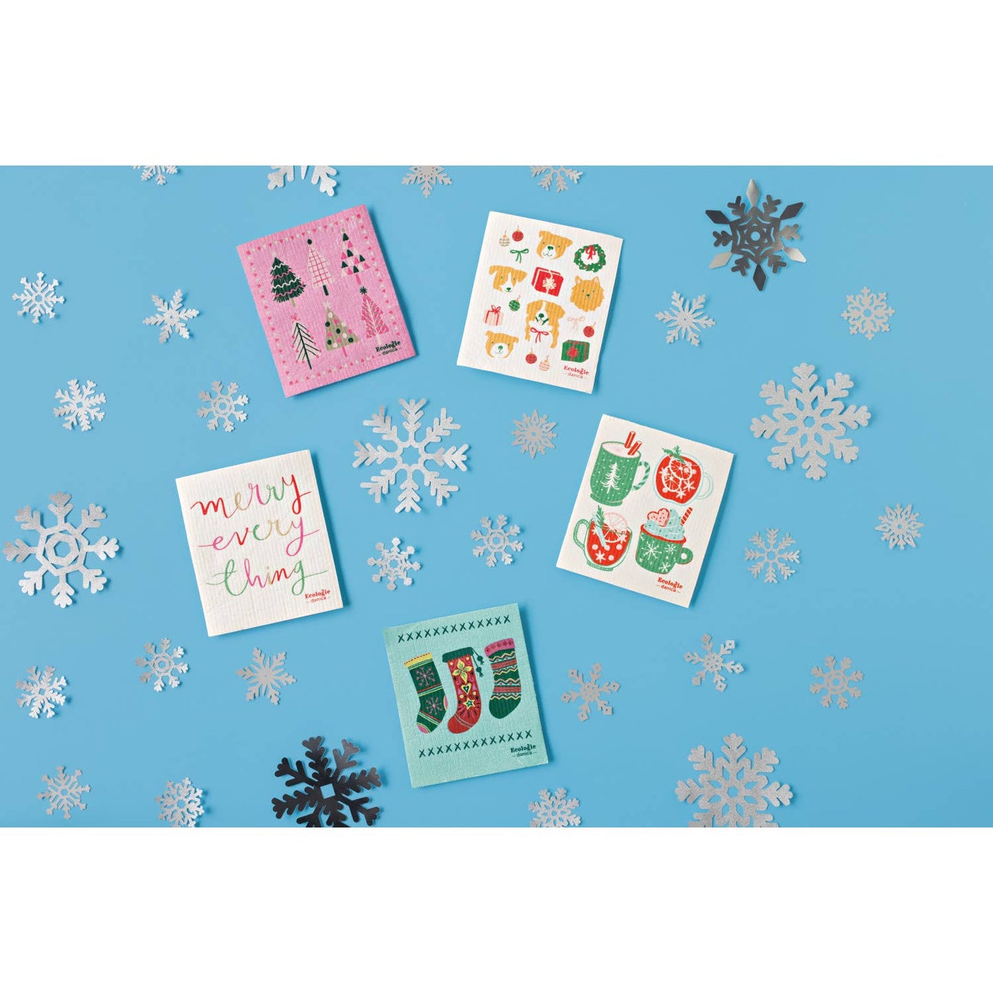 Merry Everything Christmas Swedish Dishcloth