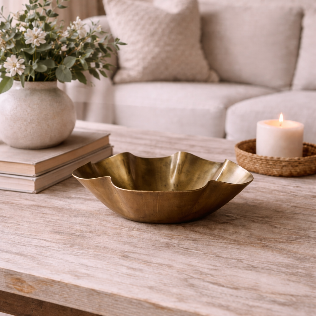 Oversized Aluminum Wavy Bowl - Magnolia Lane co. Home + Garden + Gift