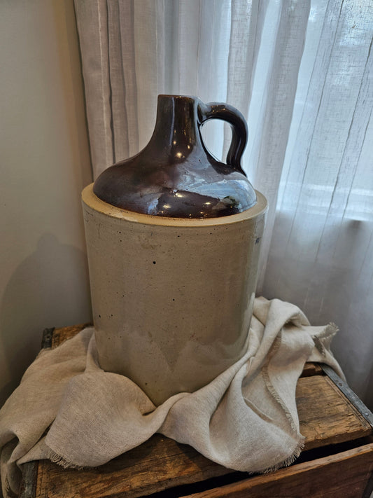 Large Brown Stoneware Jug