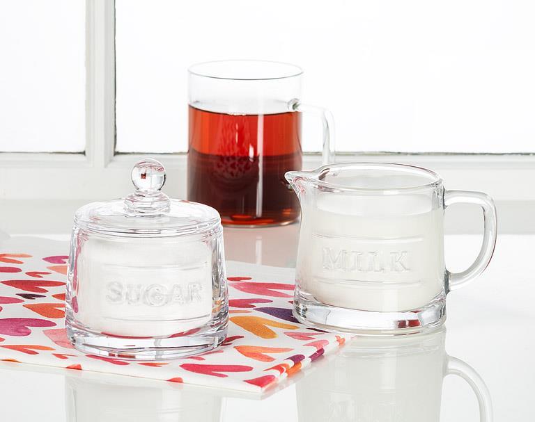 Classic Text Sugar Pot with Lid
