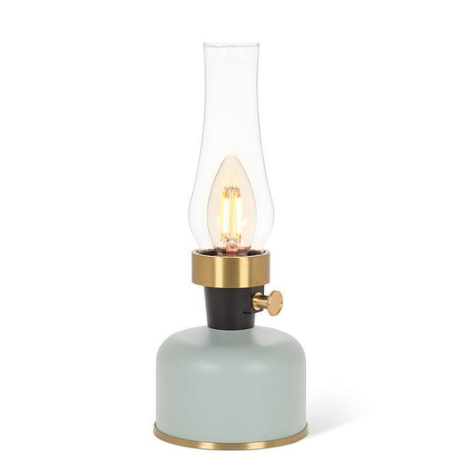 Lantern LED Lamp with Chimney - Gray - 10.5"