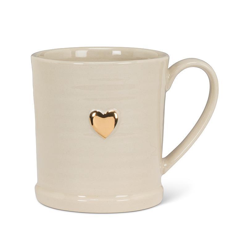 Heart on Rimmed Mug-3.5"H(12oz) - Magnolia Lane co. Home + Garden + Gift