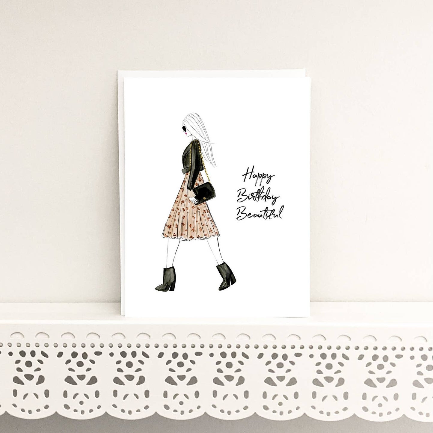 Happy Birthday Beautiful - Fashion Birthday Greeting Card - Magnolia Lane co. Home + Garden + Gift
