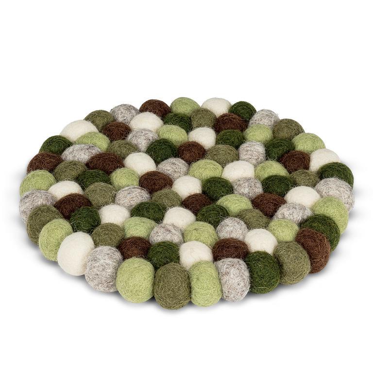 Green Felt Ball Trivet