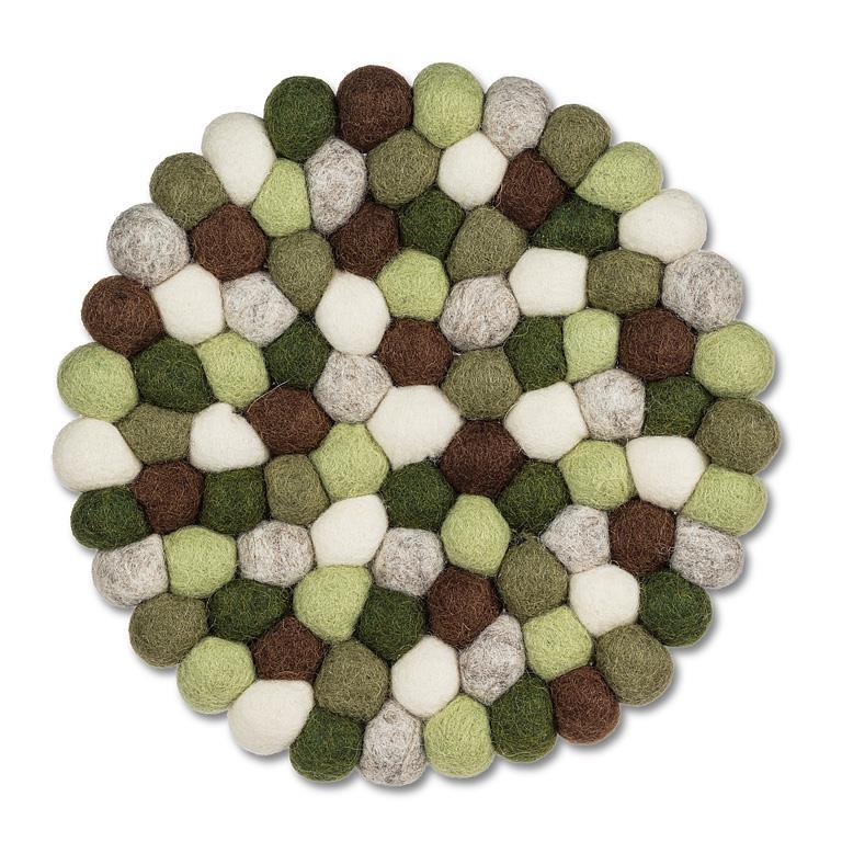 Green Felt Ball Trivet