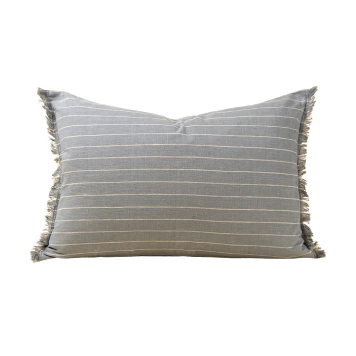 16x24 Handloom Stripe Pillow, Slate Blue - Magnolia Lane co. Home + Garden + Gift