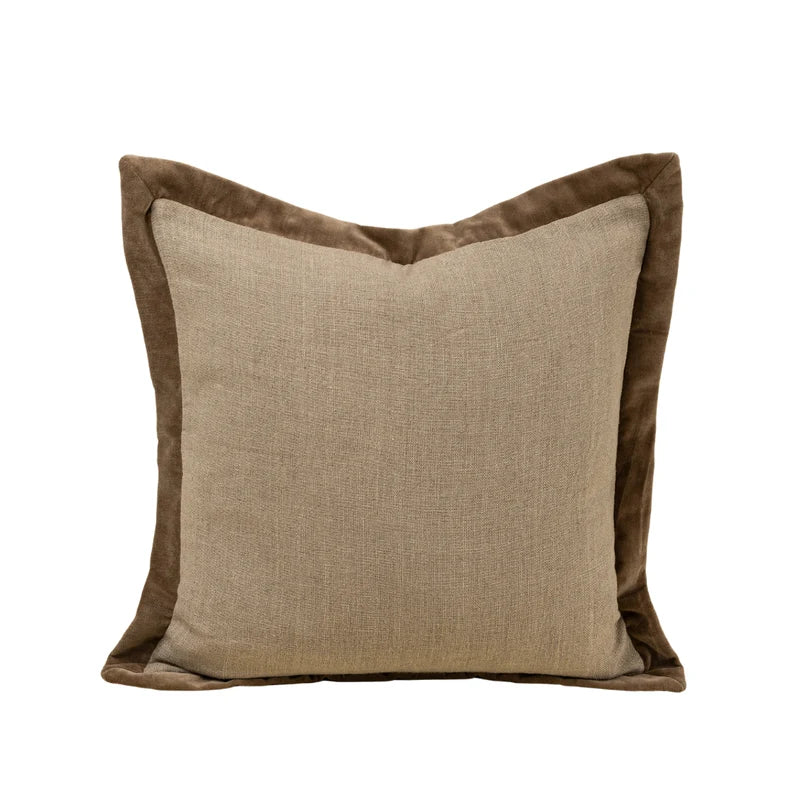 20x20 Velvet Edge Linen Pillow