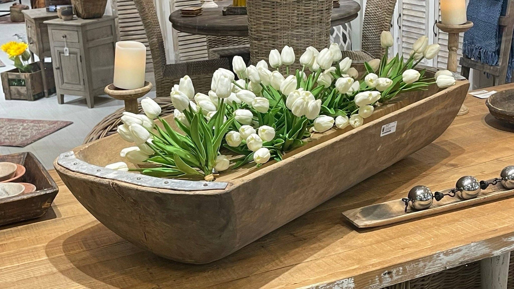 Large Wooden Dutch Dough Bowl - Magnolia Lane co. Home + Garden + Gift