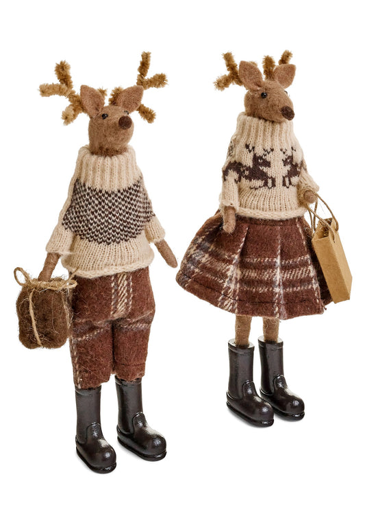 DECO DEER WOOL BEIGE/BROWN | Two Types