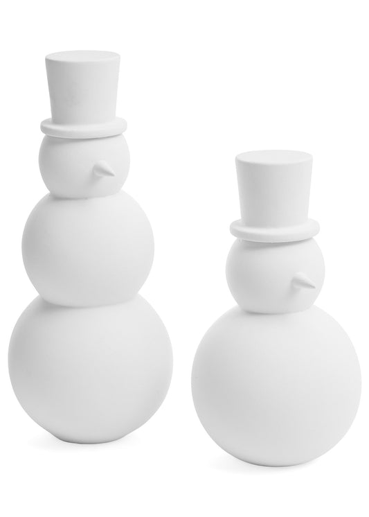 SNOWMAN RESIN MATTE WHITE | Two Sizes