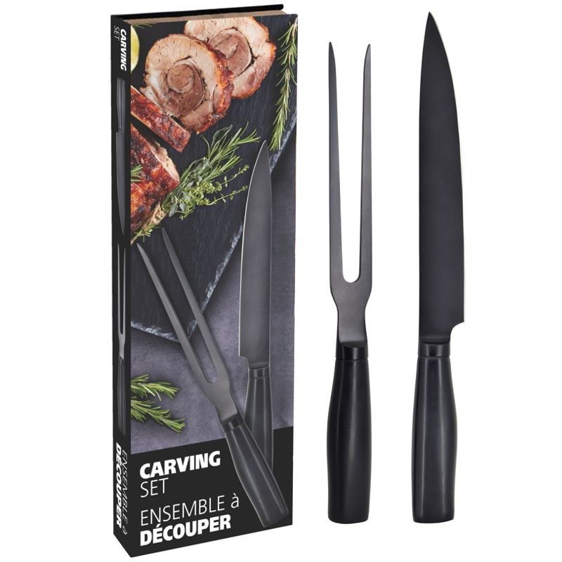 Black Carving Set