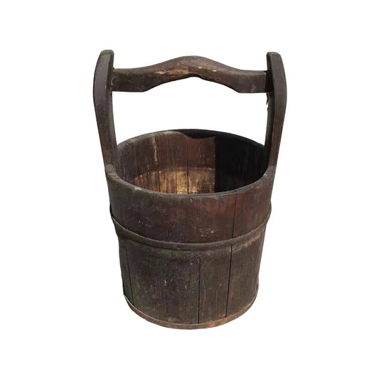 Vintage Round Wooden Water Bucket - Magnolia Lane co. Home + Garden + Gift
