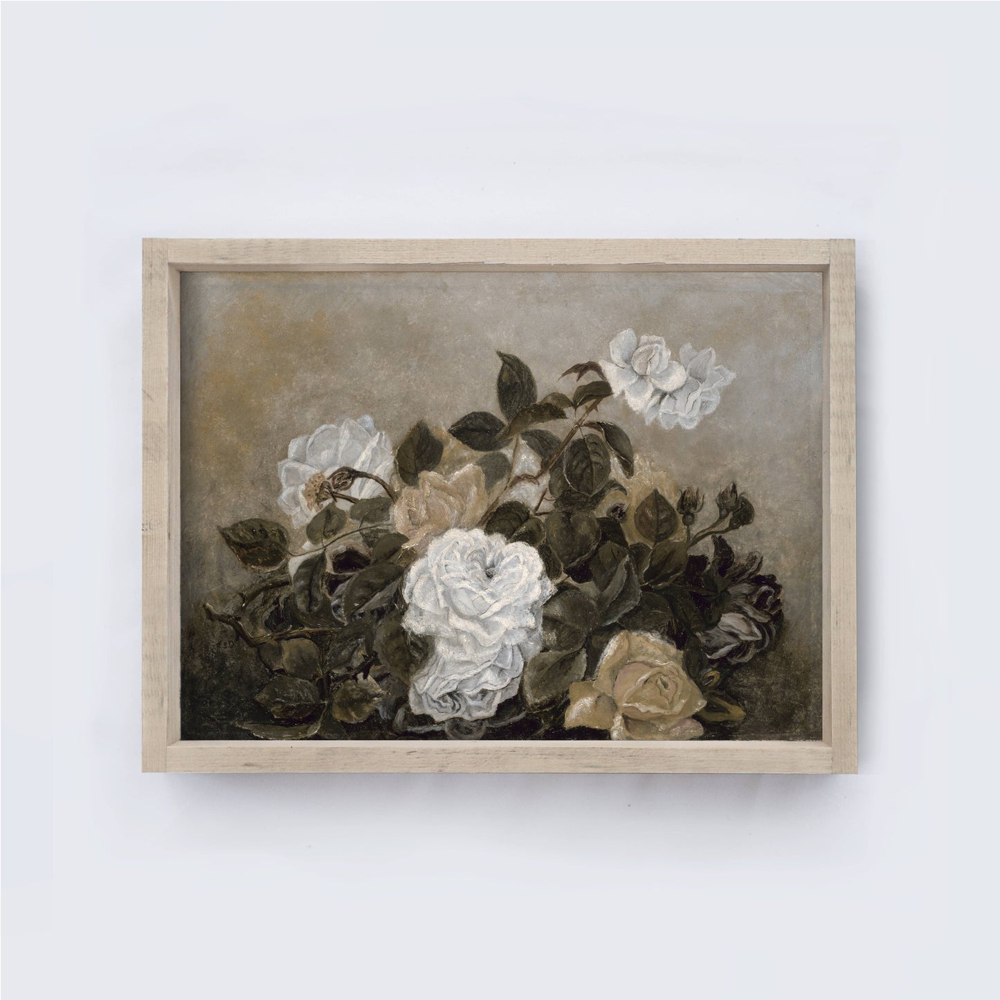 Vintage Flower Painting | Vintage Framed Art A271