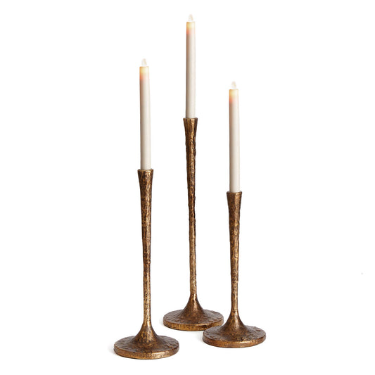 Burke Taper Holders - Brass, Set of 3