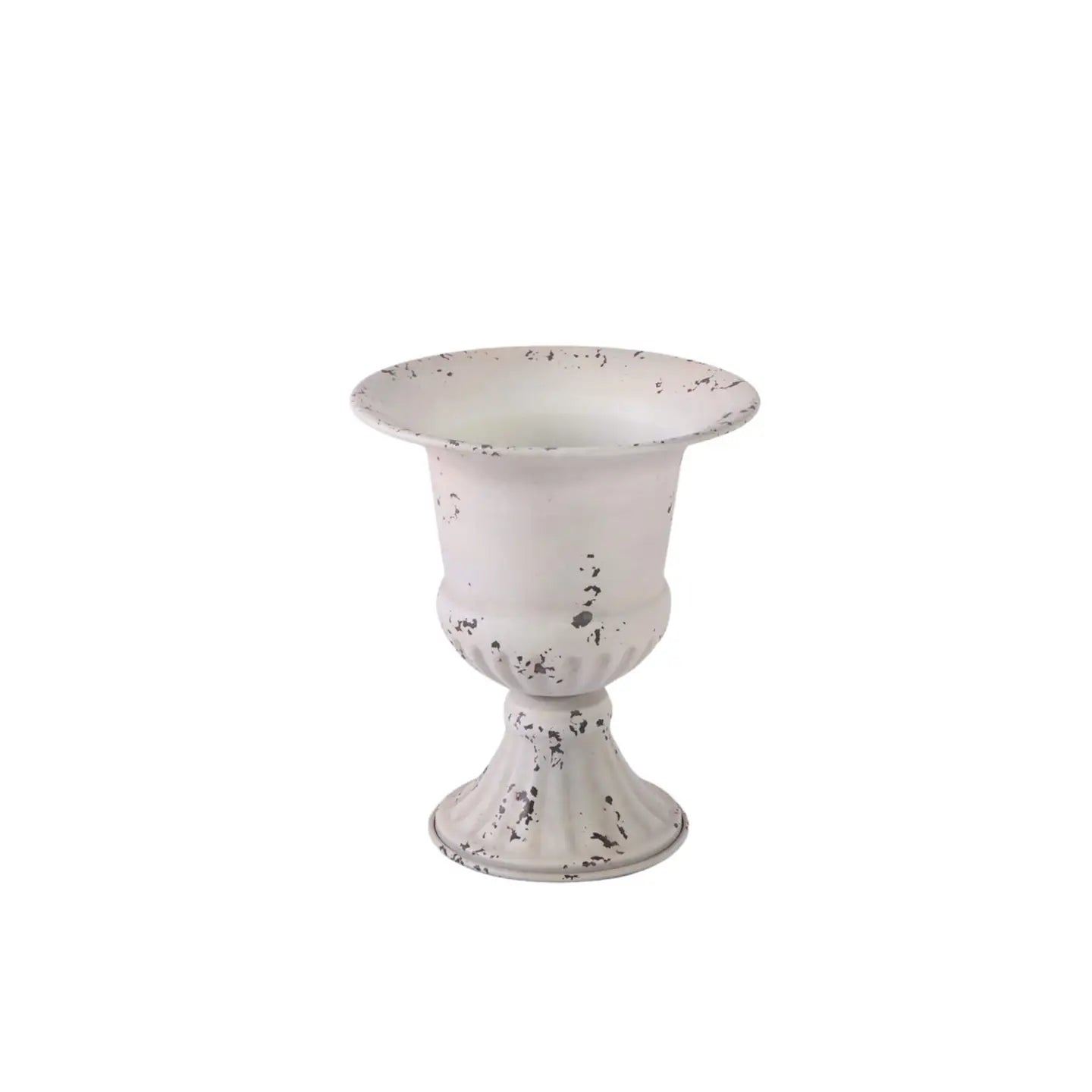 Metal Urn Antique White