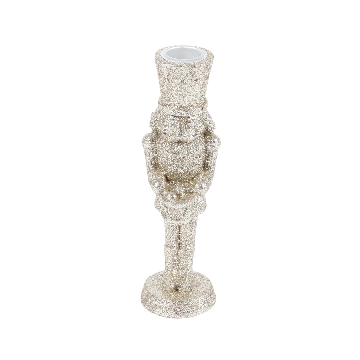 Shimmer Nutcracker Candle Holder Champagne
