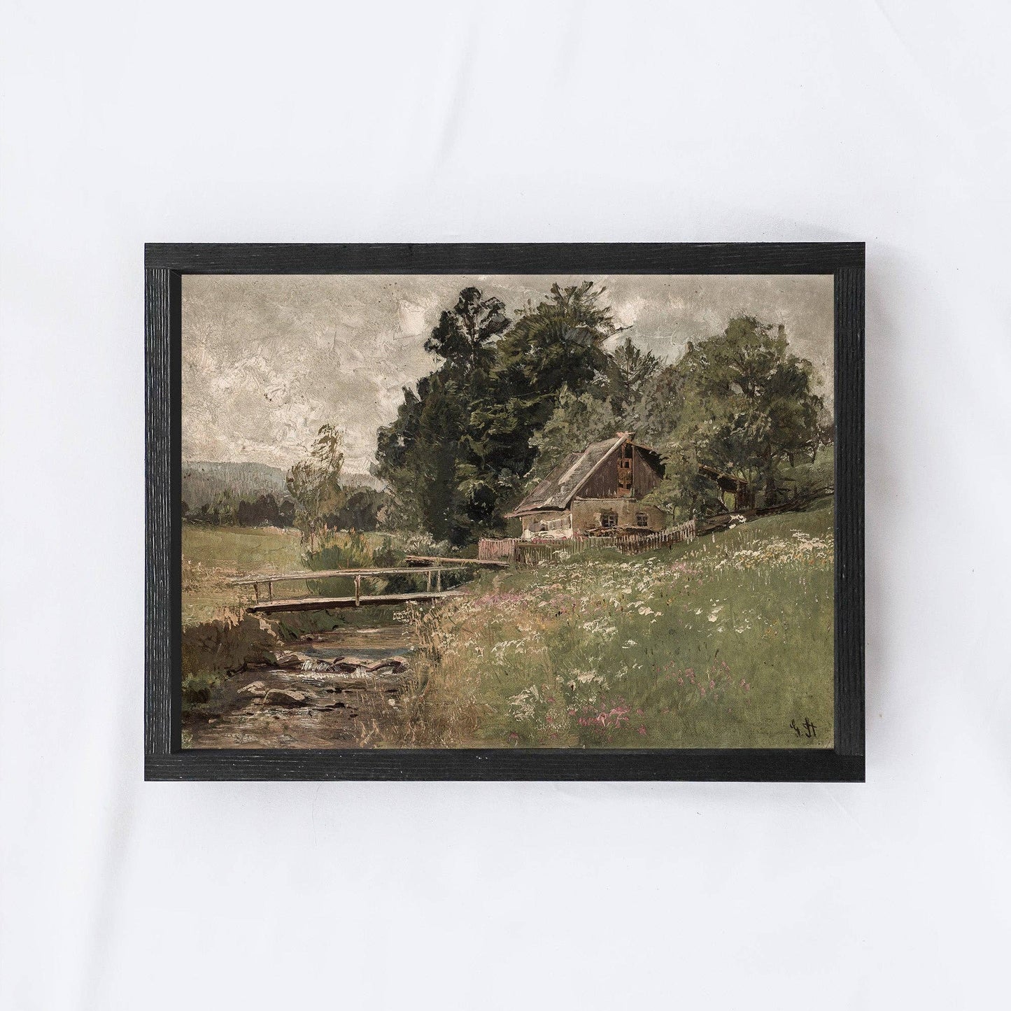 Vintage Print Framed | Vintage Landscape Painting A77 - Magnolia Lane co. Home + Garden + Gift