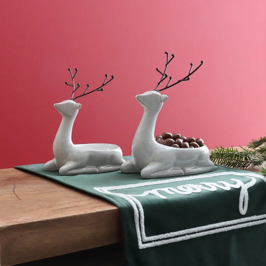 Classic Reindeer Dish Natural |Two Sizes