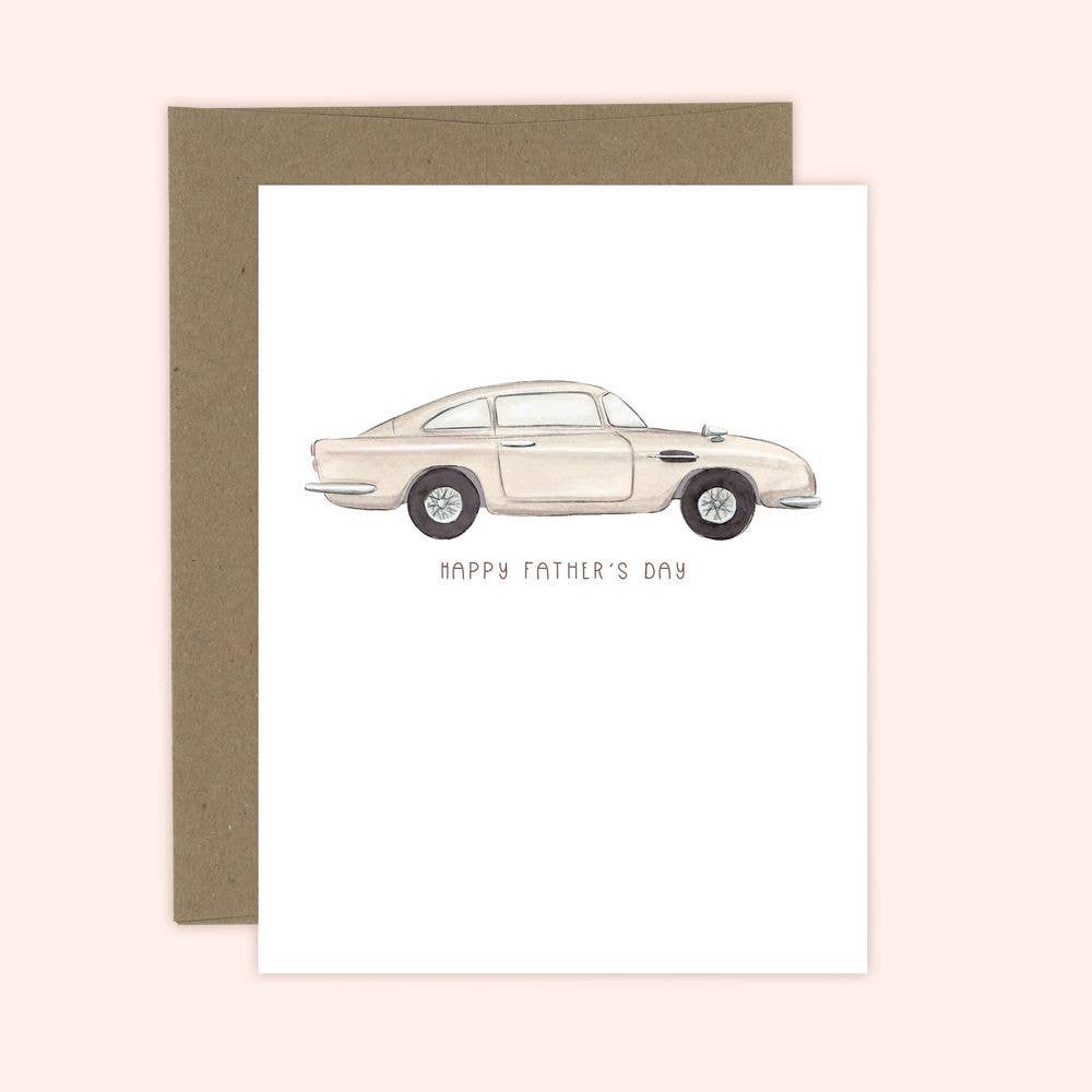Vintage Aston Car - Father's Day Greeting Card
